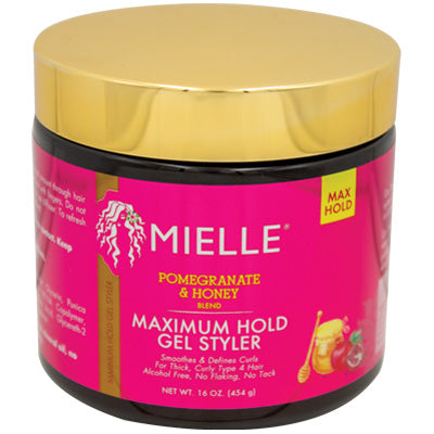 MIELLE POMEGRANATE & HONEY MAX HOLD GEL STYLER 16oz (cs/6)