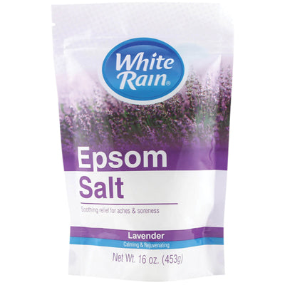 WHITE RAIN EPSOM SALT 16oz LAVENDER (cs/12)